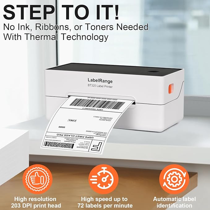 LabelRange Ecommerce Label Printer 4x6, Thermal Shipping Label Printer