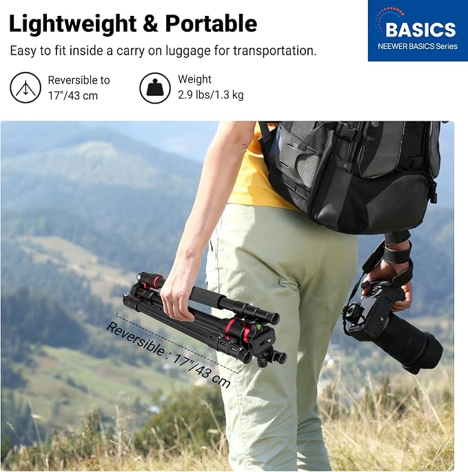 NEEWER Basics 72" / 182 cm Travel Tripod Monopod