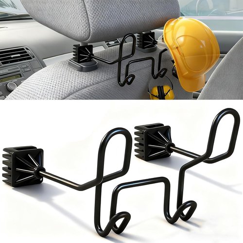 Hard Hat Holder - Heavy Duty Car Seat Hook Organizer for Trucks, SUVs & Cars | 1-Pack