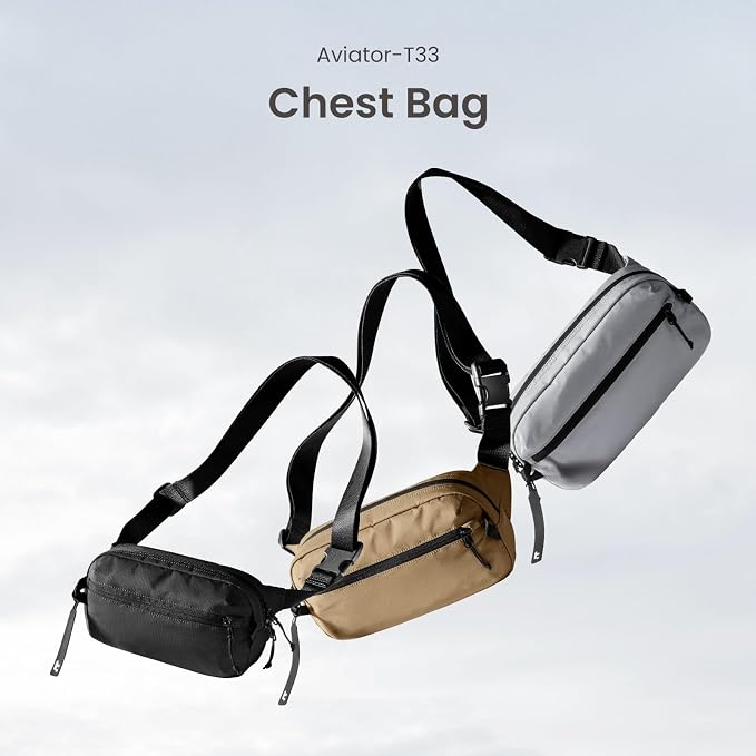 tomtoc 3.5L Sling Bag with RFID Blocking, Crossbody Bag Chest Shoulder Pack