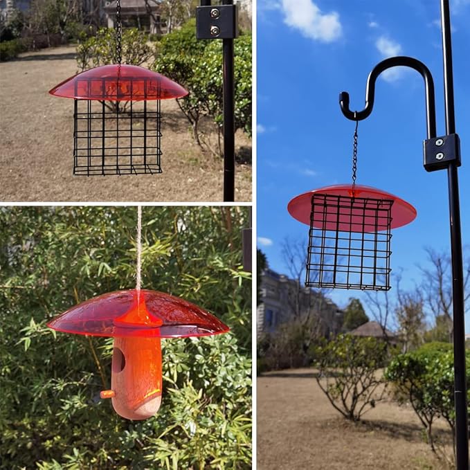 Small Rain Cover for Bird Feeder - Mini Blue 8" X 2 PC Small Hanging Weather Guard Protective Dome - Dia. 20CM