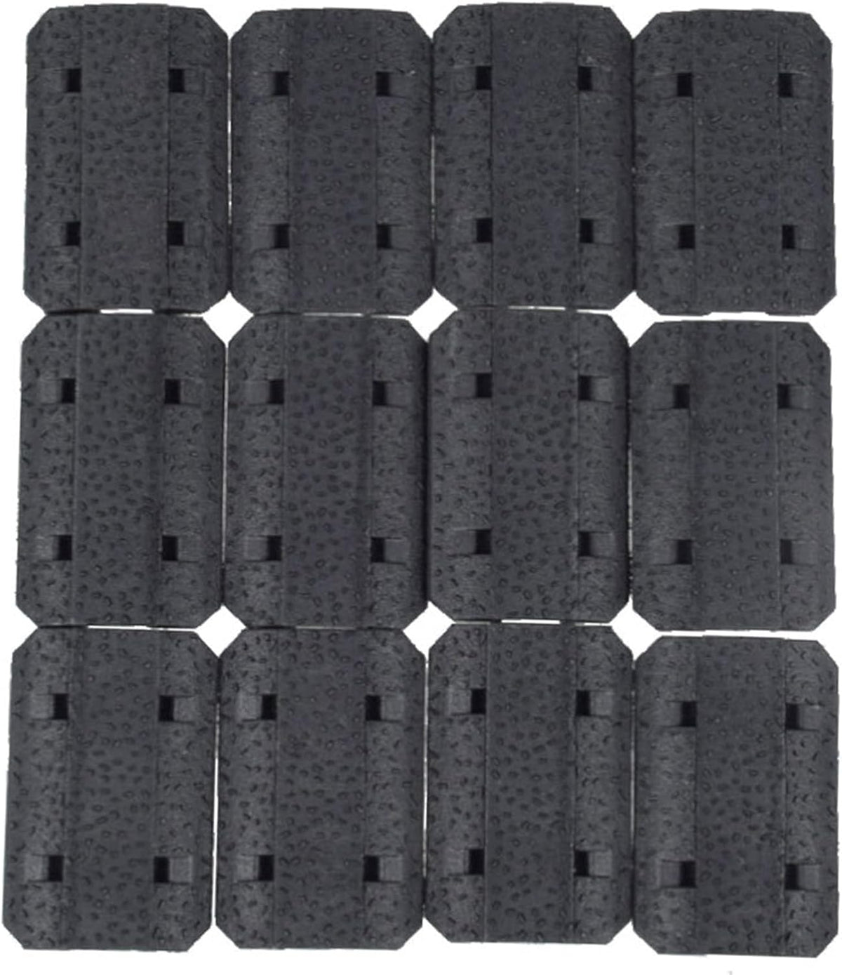 Picatinny Rail - 12-Pack Polymer M-Rail System - Durable Black Design for Versatile Mounting