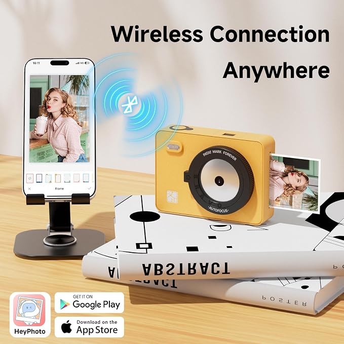 HPRT Z5S Instant Camera & Photo Printer 2-in-1, 3 Pass Dye Sublimation