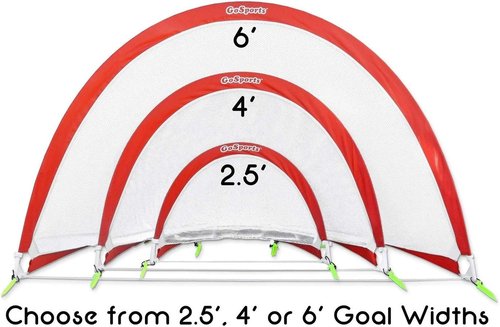 GoSports Portable Pop-Up Soccer Goals - Set of 2 Nets with Agility Training Cones & Carrying Case