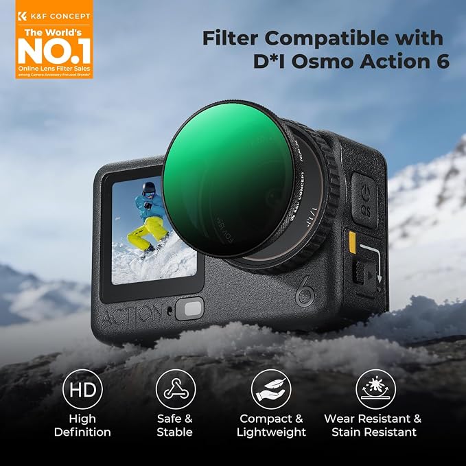 K&F CONCEPT Snap On Variable ND Filter Compatible