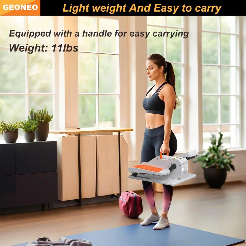 Under Desk Elliptical Machine, Electric Elliptical Exerciser for Senior, Quiet and Small Electric Seated Pedal Exerciser for Home with Remote Control and 12 Adjustable Speeds (White-pro)