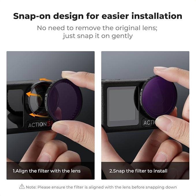 K&F CONCEPT Push in Fit ND8 Lens Filter