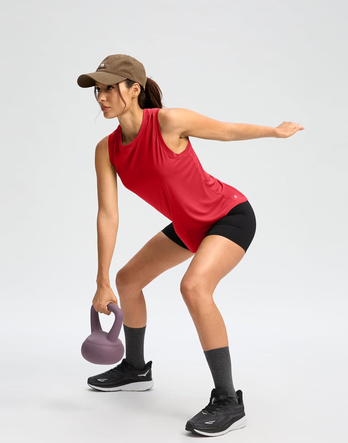 SANTINY Women's Sleeveless Workout Tops - Lightweight Racerback Yoga & Tennis Tank Shirts