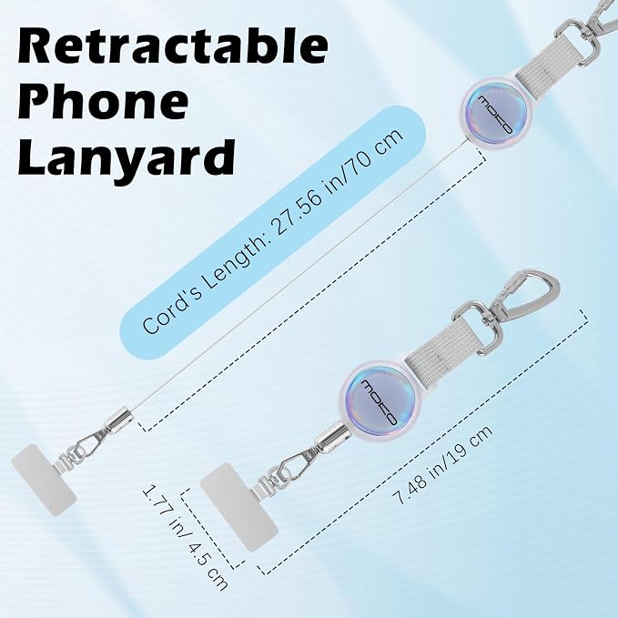 MoKo Anti-theft Phone Tether, Universal Phone Lanyard Retractable Steel Line