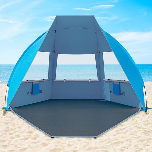 Gorich Portable Beach Tent - Lightweight UV Protection Sun Shelter for 3-7 People | Easy Setup & Windproof