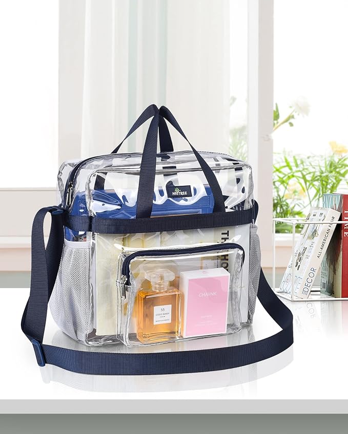 MAY TREE Clear Bag for Stadium Events 12×6×12 Clear Tote Lunch Bag