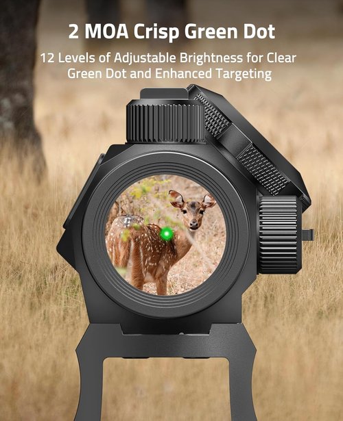 CVLIFE Red/Green Dot Sight - 1x20mm Waterproof & Shockproof Rifle Scope with Motion Awake Feature