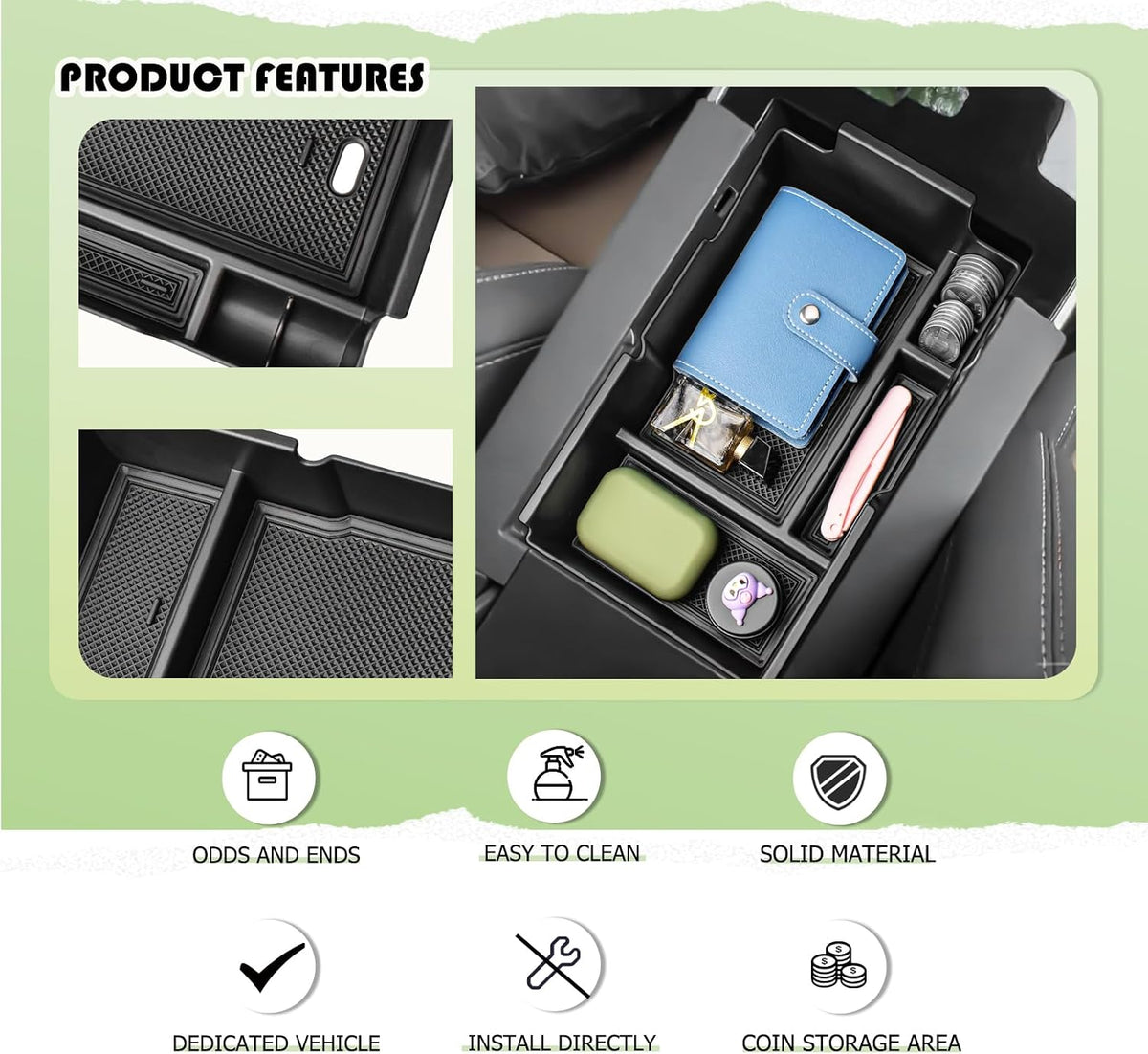 HGWEI Center Console Organizer for 2025 2026 Chevrolet Equinox Accessories