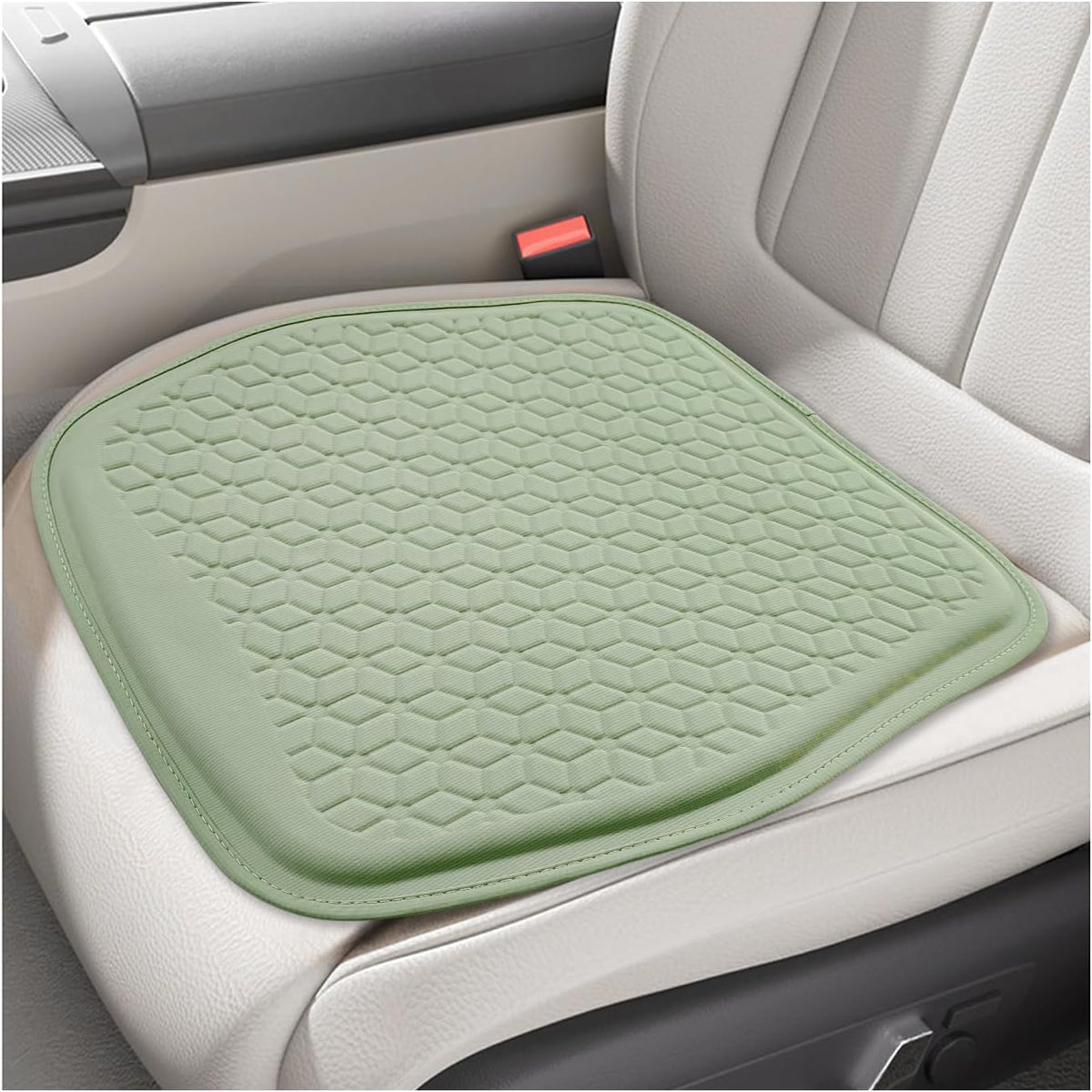 Gel Car Seat Cushion, Non-Slip Front Seat Bottom Cushion Pad, Green