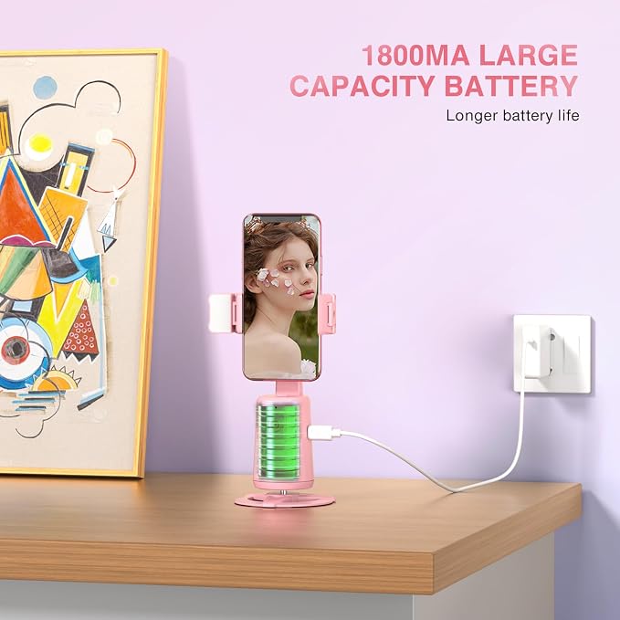 Auto Face Tracking Tripod 360° Rotating Cell Phone Photo and Video Kits Stand