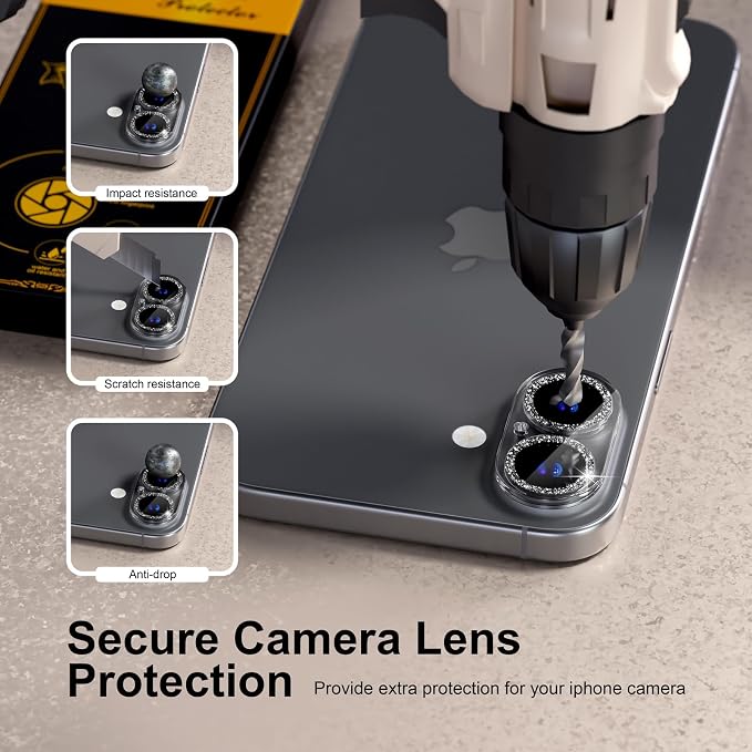 for 6 Pack iPhone 17 / iPhone 16 / iPhone 16 Plus Camera Lens Protector 9H