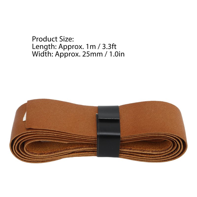 VBESTLIFE Leather Tennis Racket Grip Tape with Sweat Absorption, Badminton Racket Overgrip Tape Replacement for Tennis Badminton (Brown)