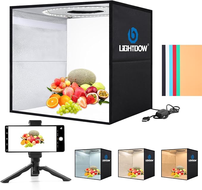 Lightdow 12"x12"x12" Photo Studio Light Box Photography