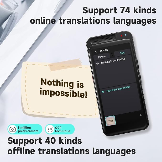 Language Translator Device No WiFi Needed, 150+ Languages Translation in Real