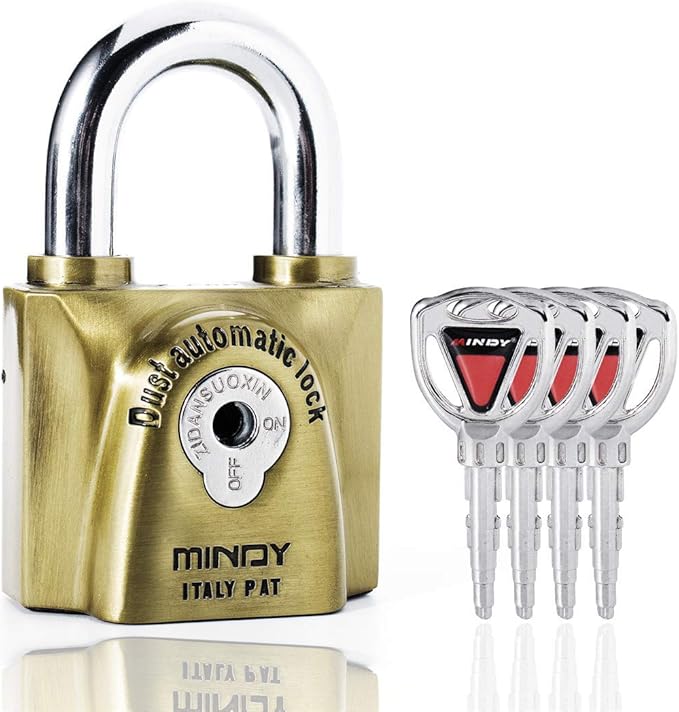 Mindy 60mm Heavy Duty Waterproof Keyed Padlock with 4 Keys