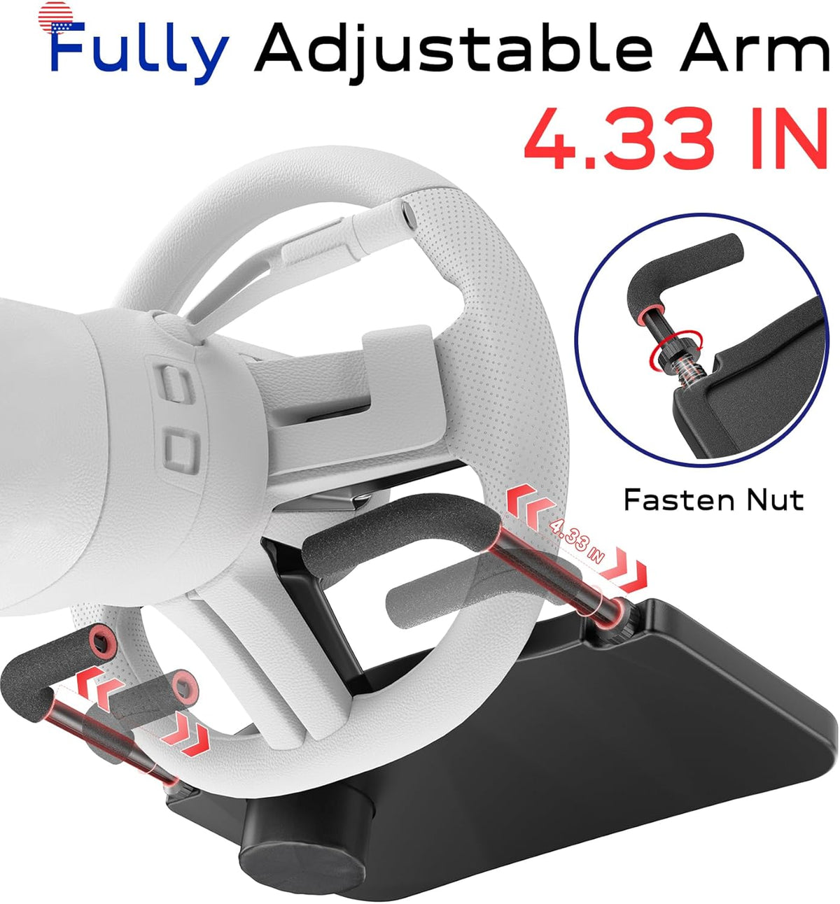 Car Steering Wheel Tray for Drivers Steering Wheel Tray for Dining, Mobile Office & Travel Food with Cup Holder, Scratch-Free EVA Hook Covers, 2-in-1 Desk Table for Car - Black