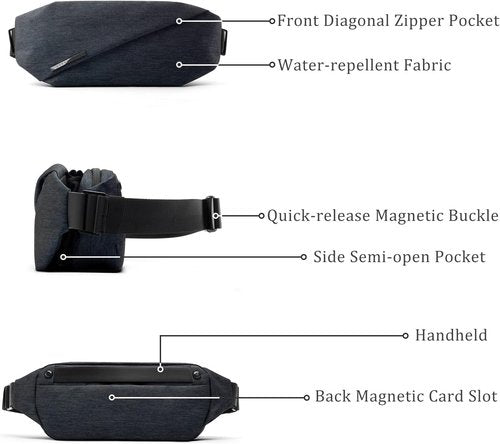 NIID-R0 Sling Bag - Versatile Chest Bag for Men & Women | Crossbody, Shoulder, Fanny Pack for Travel & Gym