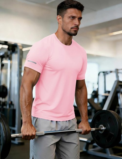 MAGCOMSEN Men's Athletic Short Sleeve Workout Shirt - UPF 50+ Sun Protection for Gym & Running