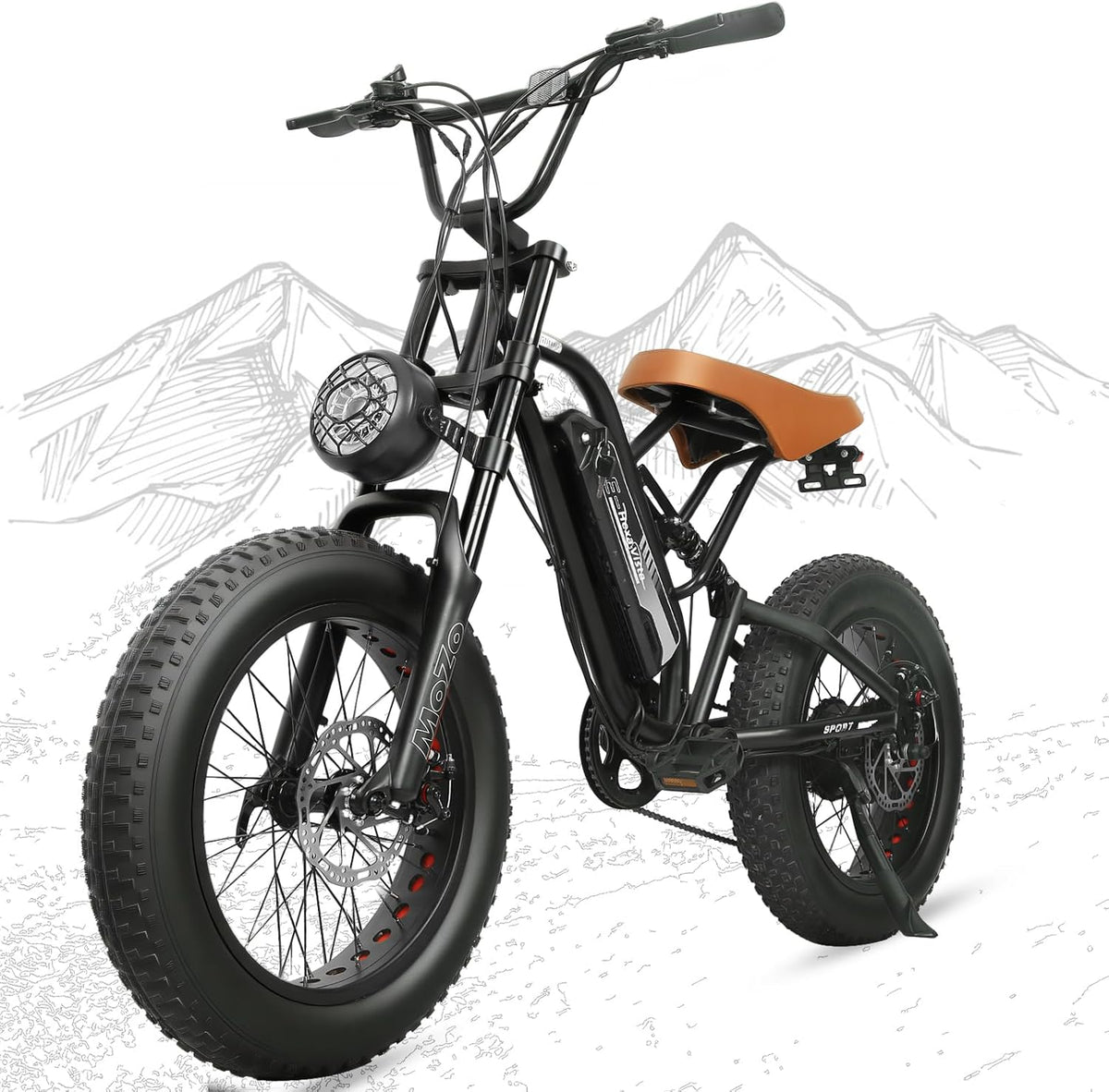 Skiennix Electric Bike - 1500W Peak Motor with 48V/20AH Battery | 20" Fat Tire for All Terrain Riding