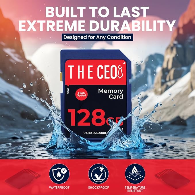 THE CEO SD Card for Camera 128GB Class 10 Memory Card UHS-I Compatible