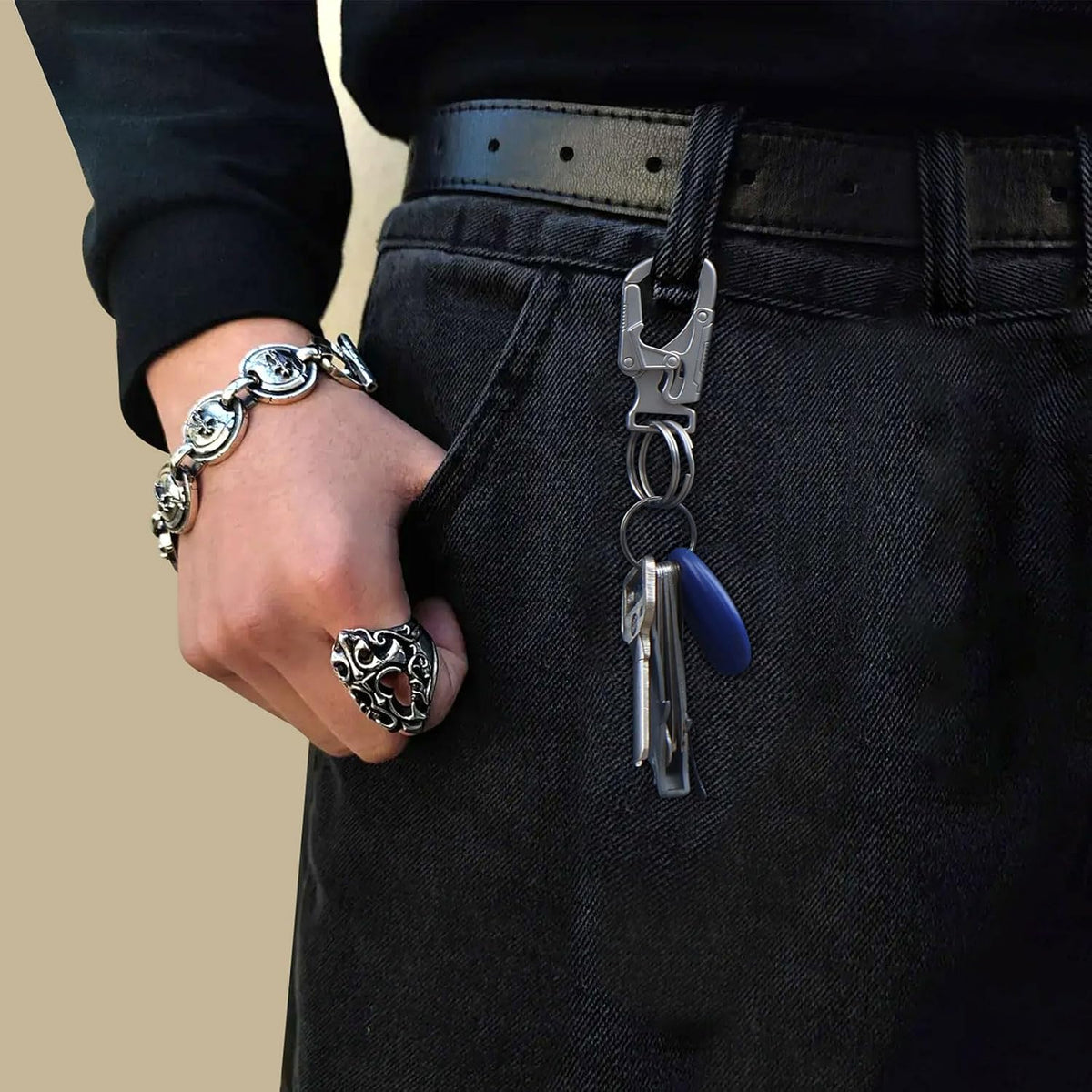 Ahiller Carabiner Clip, Dual Lock Keychain for Daily Use