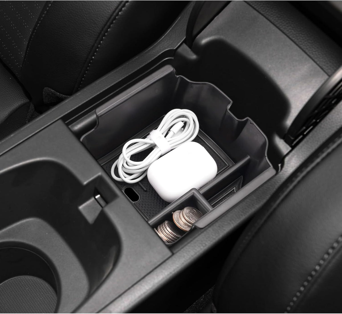 LUWU 2026 2027 Acura Integra Center Console Organizer for 2023 2024 2025 2026 2027 Acura Integra Accessories Armrest Console Storage Box Insert Tray ABS Material Black-Trim