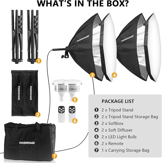 Softbox Lighting Kit, Softbox Photography Lighting Set