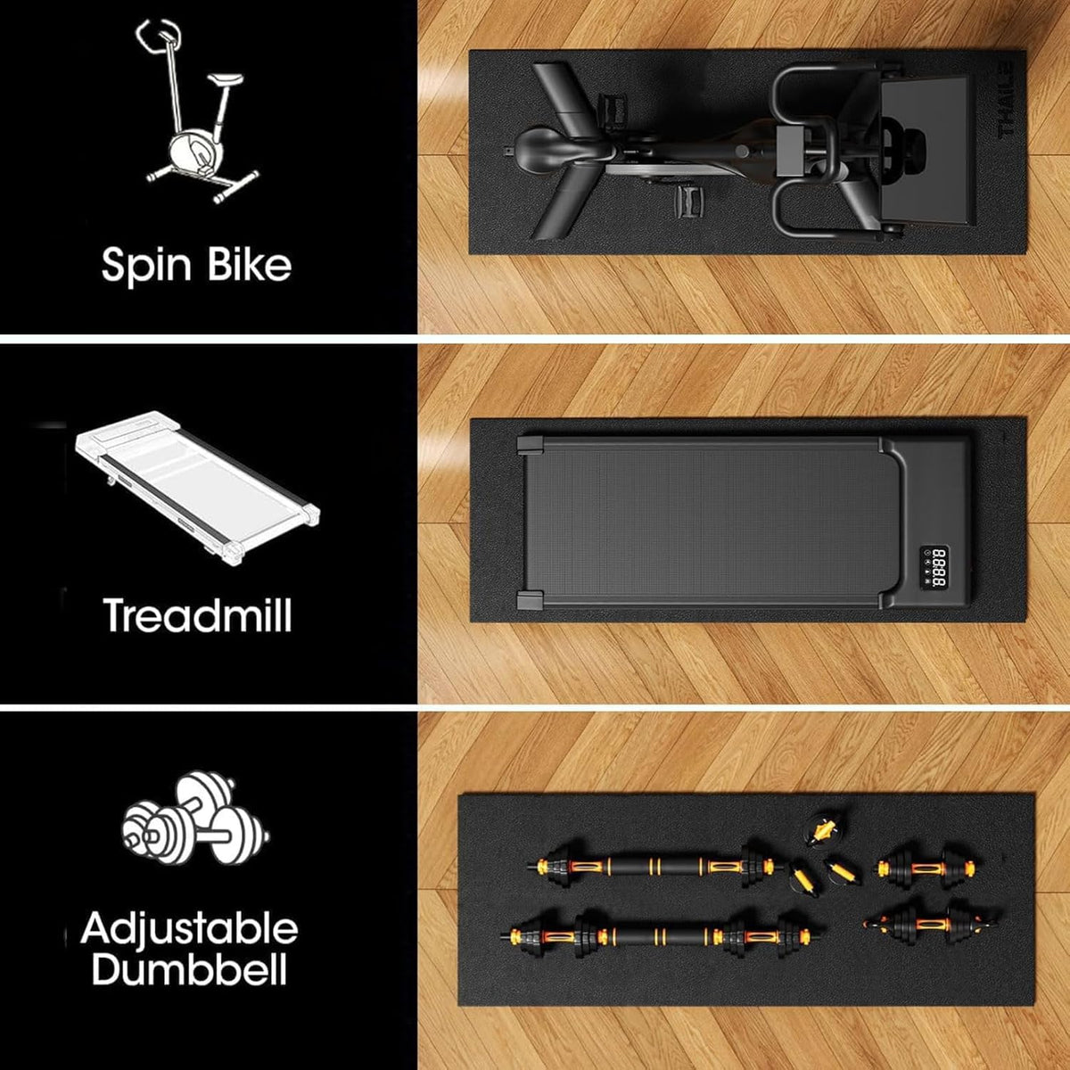 Walking Pad Treadmill Mat - Carpet Floor Protection | 55x24 Inch, Noise-Reducing Shock Absorption