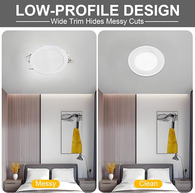Goof Rings for 6 Inch Recessed Lights, Can Light Trim Ring Cover