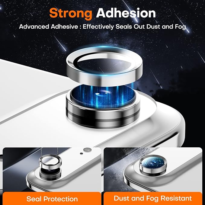 Camera Lens Protector for iPhone Air, Tempered Glass Metal Individual Camera