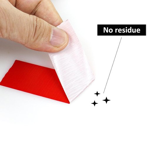 BOMEI PACK Heavy Duty Waterproof Duct Tape - 1 Inch x 60 Yards, No Residue, Tear by Hand (Red)
