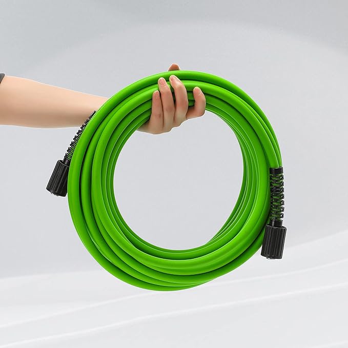 PWACCS Pressure Washer Hose for Power Washer – 3600 PSI High Pressure Replacement Hose – 1/4" x 25 FT Flexible Power Washing Extension Hose – Compatible with M22 Fittings