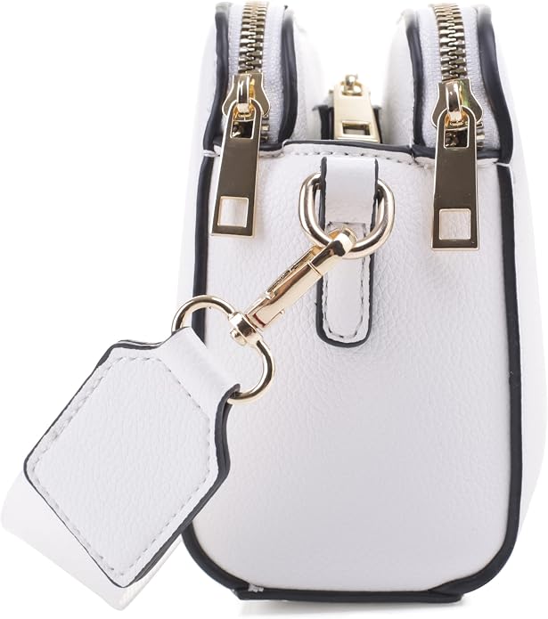 EVVE Crossbody Bags for Women Trendy Triple Zip Small Crossbody Camera Bag Purse