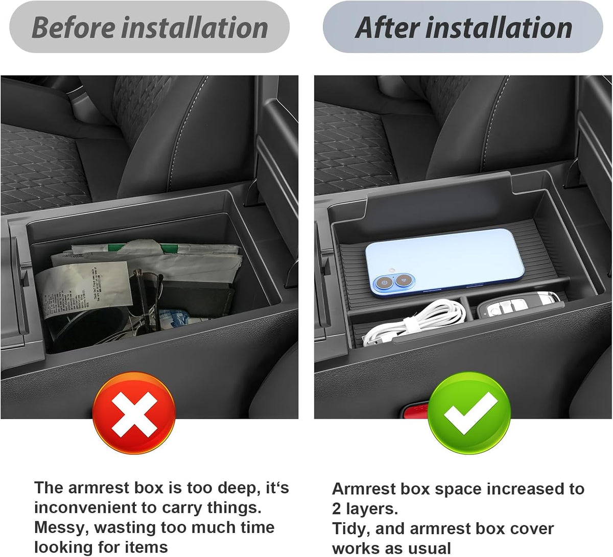 SKTU for 2026 2027 Nissan Sentra Center Console Organizer ABS Durable