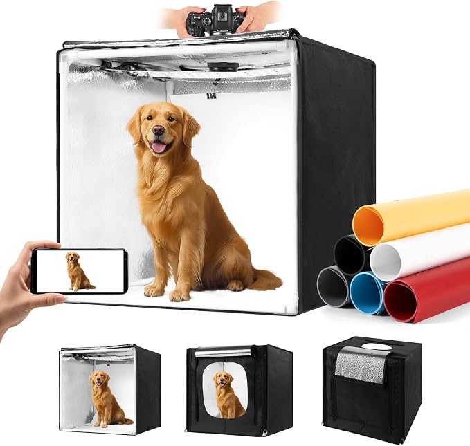 Photo Light Box, Portable 12/16/20/24/32 Photo Studio Light Box, Shooting Tent
