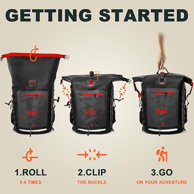 OSAH DRYPAK Waterproof Backpack Dry Bag 25L/35L/55L/85L – Heavy Duty Roll-Top