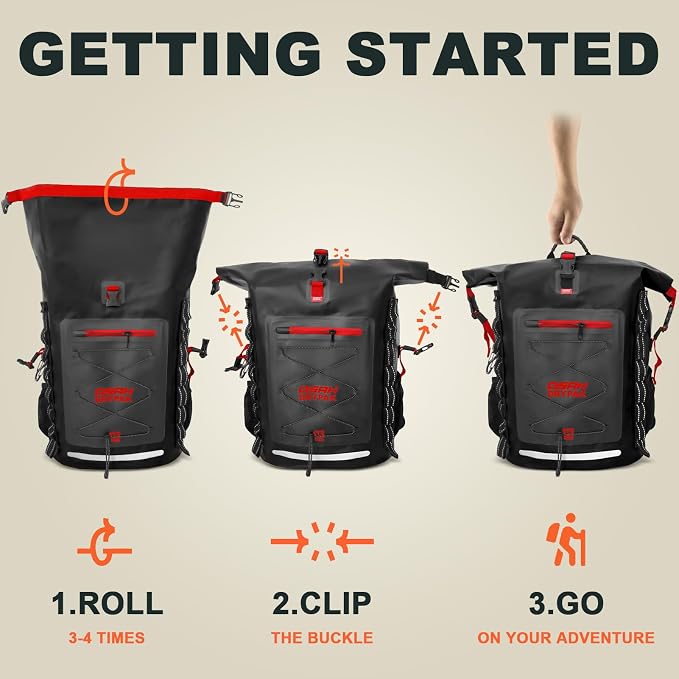 OSAH DRYPAK Waterproof Backpack Dry Bag 25L/35L/55L/85L – Heavy Duty Roll-Top