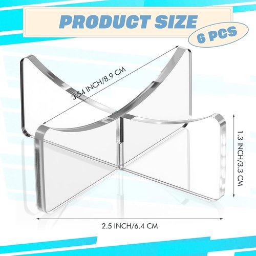 Mudder Acrylic Ball Stand - Clear Display Holder for Football, Basketball, Soccer | 3.54 x 1.3 Inch