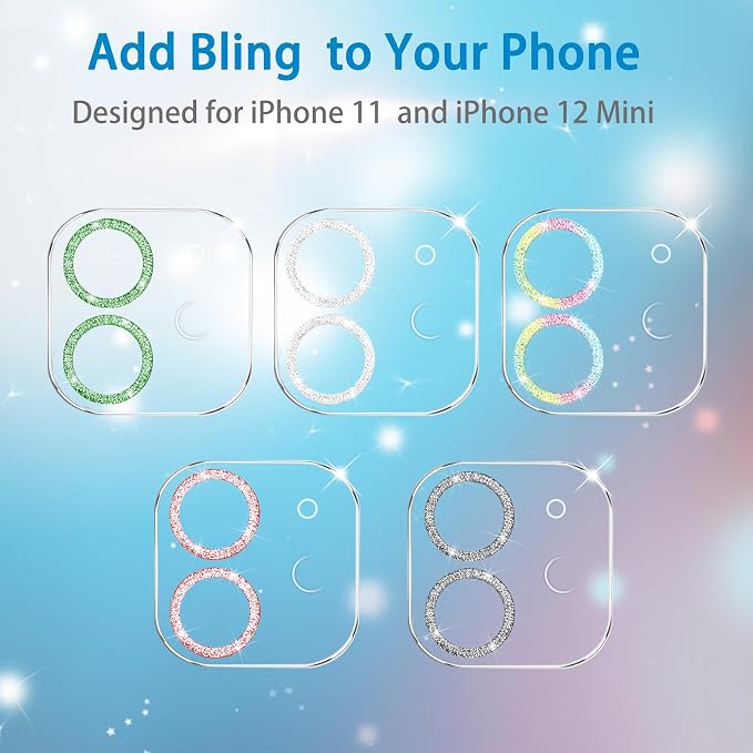 Dengduoduo 3 Pack Tempered Glass Camera Lens Protector