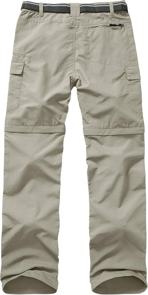 Jessie Kidden Men's Convertible Hiking Pants - Quick Dry, Lightweight Travel & Fishing | Light Apricot, Size 32