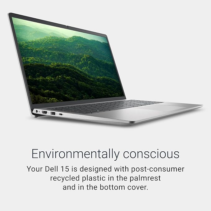Dell 15.6" Laptop DC15250, FHD, Intel Core i5 1334U, Windows 11 Home | 1920x1080 Display, 120Hz, Intel UHD Graphics, DDR4, 512GB SSD, Wi‑Fi 6, Bluetooth, Backlit Keyboard, Platinum Silver