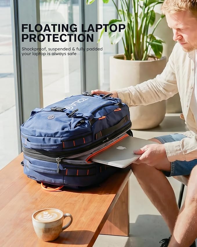 Tolaccea Travel Backpack for Men Women, 40L-50L Carry On Backpack