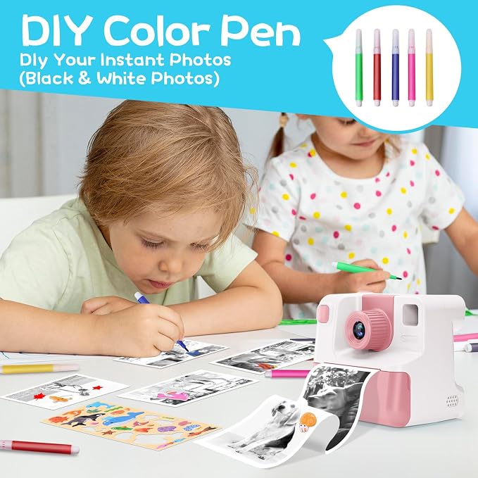 Kids Camera Instant Print, Christmas Birthday Gifts