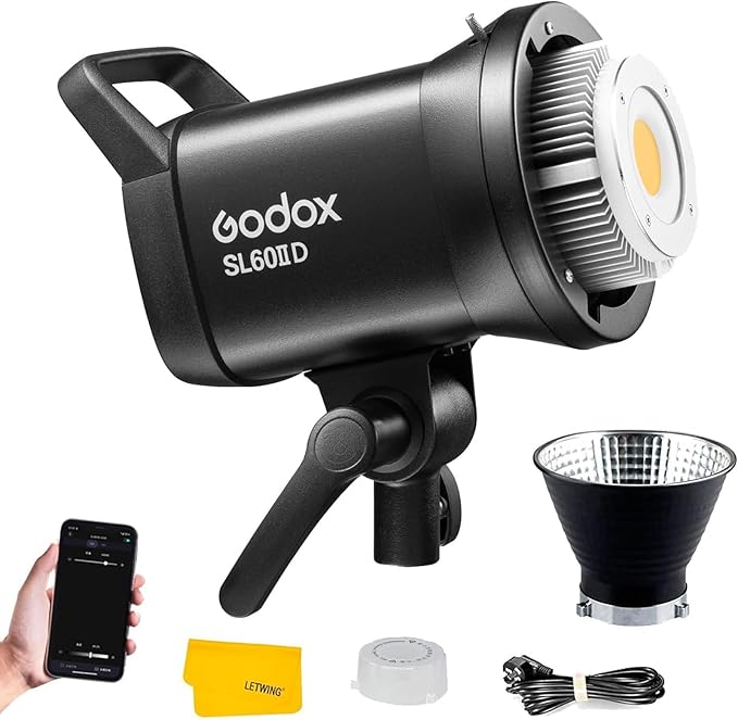 Godox SL60 SL60IID 70W LED Video Light, Cob Video Light Bowens Mount LED Studio