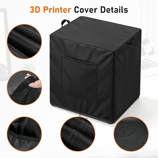 3D Printer Cover for Bambu LAB P1S/P2S, 600D Heavy Duty Dust Cover